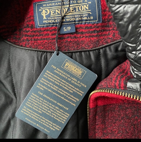Pendleton Wool Blend Quilted Collard Coat - Picture 6 of 6